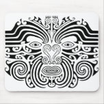 Maori Tattoo - Black and White mousepads