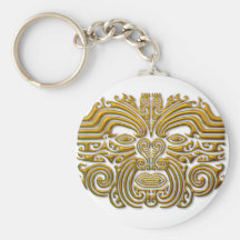 Maori Tattoo - Gold Keychain