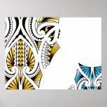 Maori tribal tattoo artwork posters