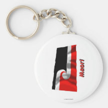 Maori Waving Flag with Name Key Chains