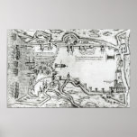 Map illustrating La Rochelle occupied posters