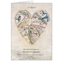 Map of a Womans Heart Cards