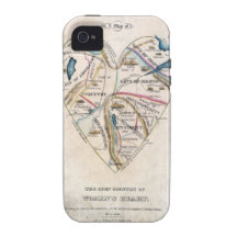 Map of a Womans Heart iPhone 4/4S Cases