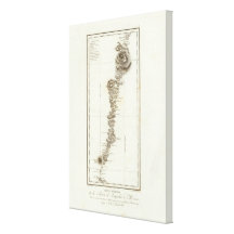 Map of Acapulco to Mexico City Canvas Print