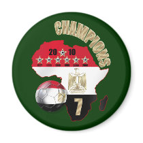 Map of Africa Egypt Champions 2010 Magnet