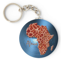 Map of AFRICA Steel-Blue Giraffe Spot Series