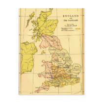 Map of Ancient Britain Postcard