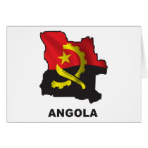 Map Of Angola Greeting Card