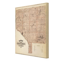 Map of Anoka County, Minnesota Canvas Prints
