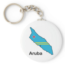 Map Of Aruba Keychains