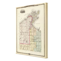 Map of Ashland and Bayfield counties Stretched Canvas Print