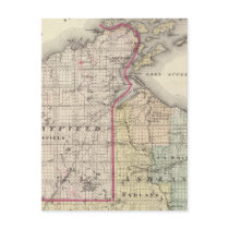 Map of Ashland and Bayfield counties Postcard