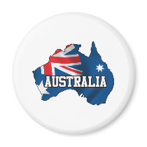 Map Of Australia Refrigerator Magnet
