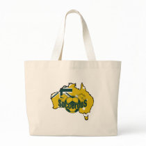 Map of Australia Socceroos logo 2010 Gifts Tote Bags
