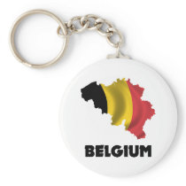 Map Of Belgium Key Chain