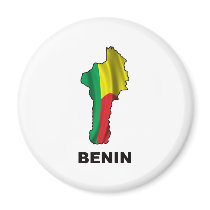 Map Of Benin Refrigerator Magnet