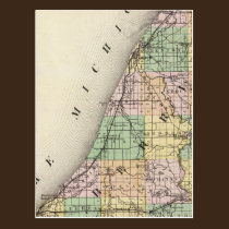 Map of Berrien County, Michigan postcards