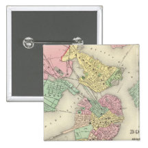Map Of Boston And Adjacent Cities Pins