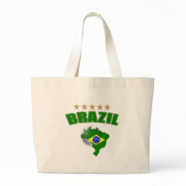Map of Brazil Soccer Ball Brazil Brazilian flag Bag