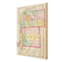 Map of Charlevoix and Antrim counties, Michigan Canvas Prints