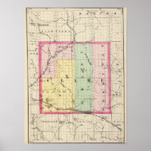 Map of Clare County, Michigan Posters