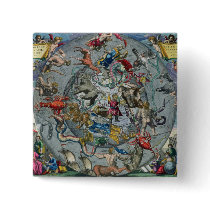 Map of Constellations of the Northern Pinback Buttons