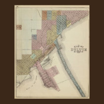 Map of Duluth, St. Louis County, Minnesota posters