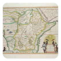 Map of Ethiopia showing five African states Square Sticker