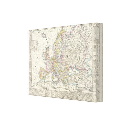 Map of Europe Canvas Print
