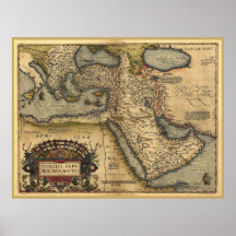 Map of Europe, Circa 1596 Posters