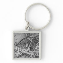 Map of Hamburg Keychain