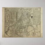 Map of Holland 1583 - Leo Belgicus Posters