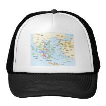 Map of Homeric Era Greece with English labels Hats