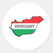 Map Of Hungary Sticker
