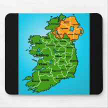 Map of Ireland (counties) Mouse Pad