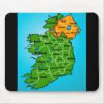 Map of Ireland (counties) mousepads