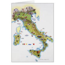 Map of Italy Cards