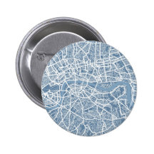 Map of London Map Pinback Button