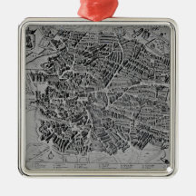 Map of Madrid Christmas Tree Ornament