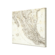 Map of Mexico Stretched Canvas Prints