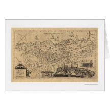 Map of Palestine by Tilemann Stella 1600 Greeting Card