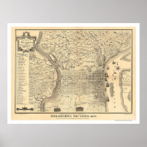 Map of Philadelphia as it was in 1776 by Varte Print