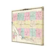 Map of Pierce County and Ellsworth Canvas Prints