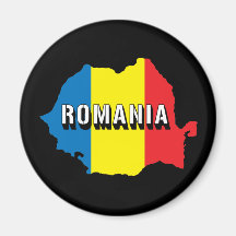Map Of Romania Refrigerator Magnets