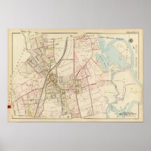 Map of Rye, New York Posters