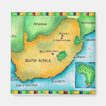 Map of South Africa Magnet