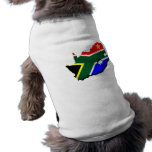 Map of South Africa SOuth African flag pet clothing