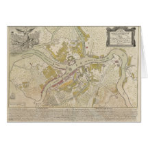 Map of St. Petersburg Russia, from 1737 Card