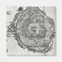 Map of Tenochtitlan Magnet