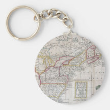 Map of the British Dominions in 1763 Keychains